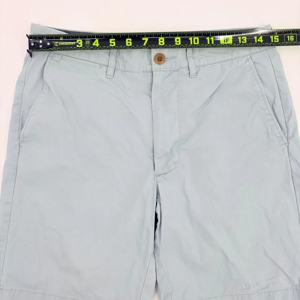 J Crew Shorts Flat Front Mens 30 Preppy Summer Coastal Vacation Travel Chino